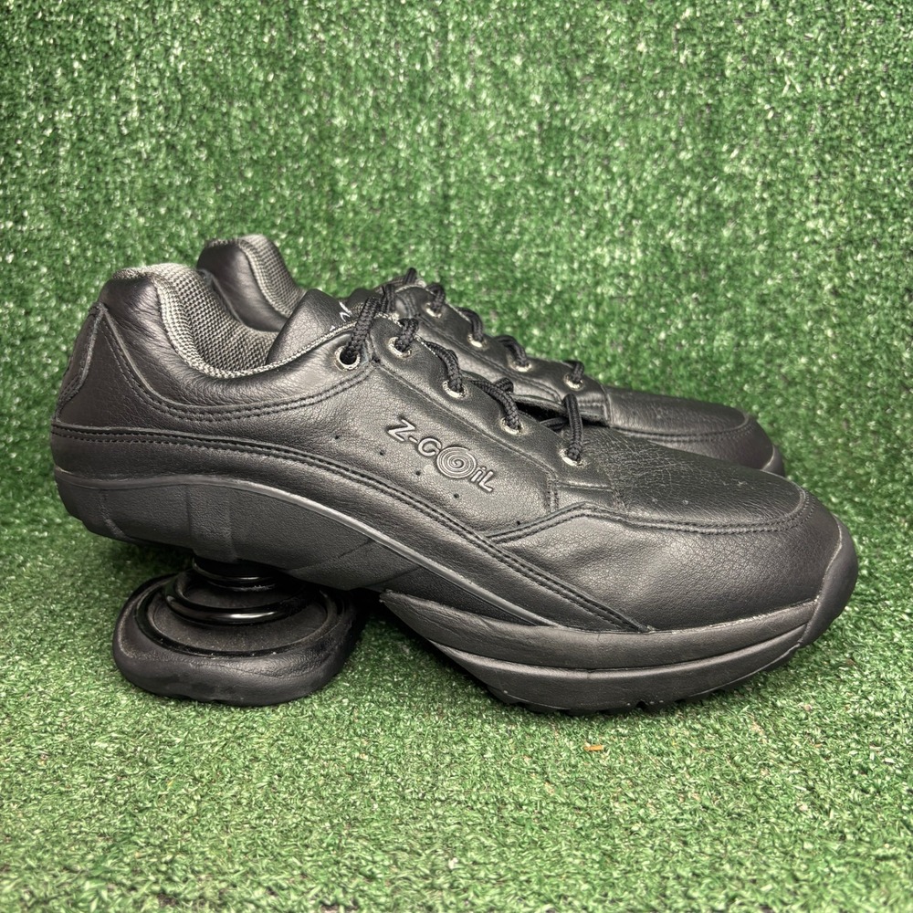NEW Z-CoiL Legend Orthopedic Spring Leather Comfort Walking Shoe Black Mens Sz 9